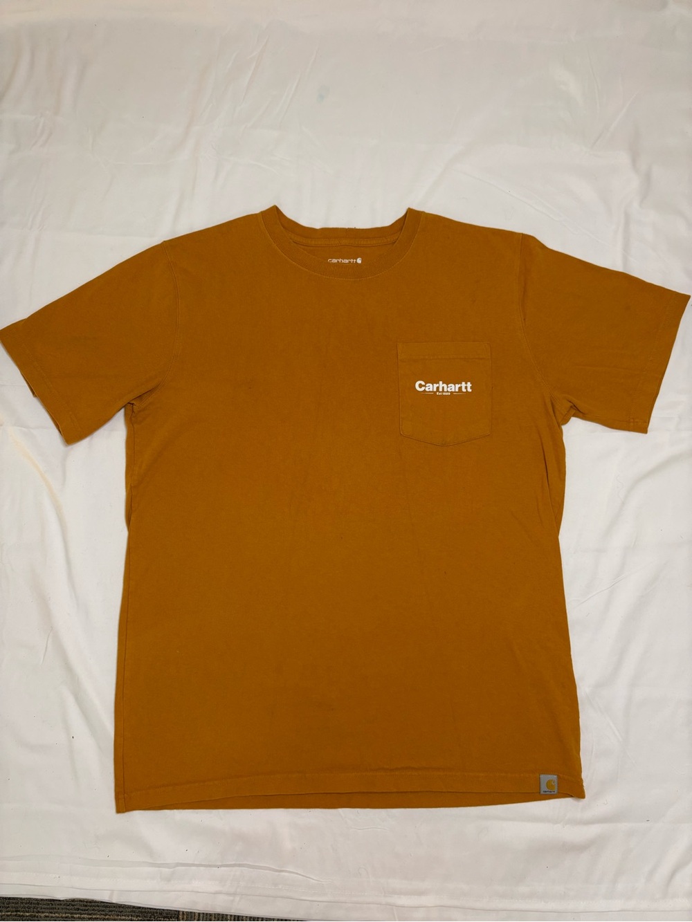 Carhartt Men’s Large Tall Classic Tee Shirt Cotton Graphic Workwear Golden Oak